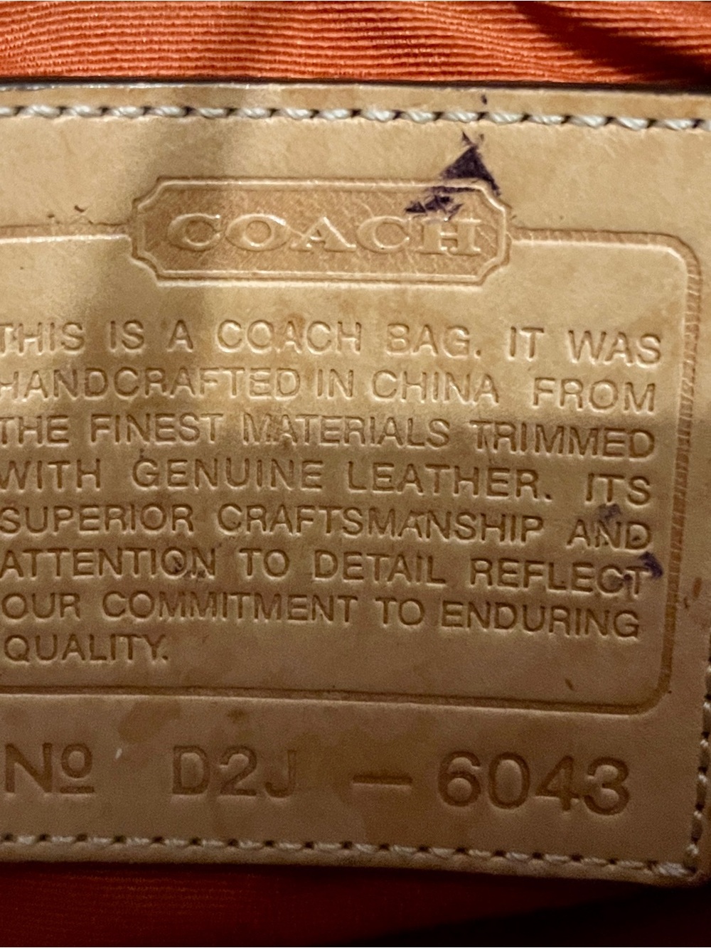 Coach Brown and Tan Signature Canvas Tote - Picture 9 of 9